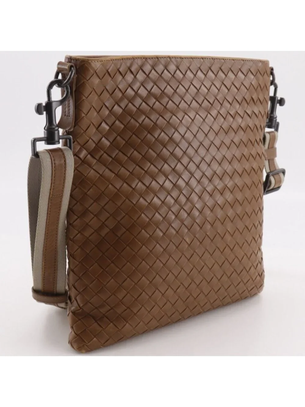 Bottega Veneta Intrecciato Leather Brown Shoulder Bag